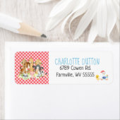 Boerderij Barnyard Animal Birthday Adres Etiket (Insitu)