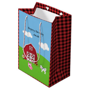 Boerderij Barnyard Animal Birthday Medium Gift Bag Medium Cadeauzakje