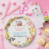 Boerderij Barnyard Animal Birthday Papieren Bordje (Feest)