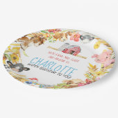 Boerderij Barnyard Animal Birthday Papieren Bordje (Gekanteld)