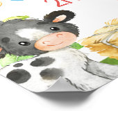 Boerderij barnyard Animal Birthday Welkomstteken Poster (Hoek)