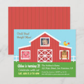 Boerderij Barnyard Animal Photo Birthday Party Kaart (Voorkant / Achterkant)