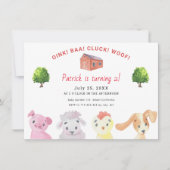 Boerderij Barnyard Animals 2e verjaardagsfeestje Kaart (Voorkant)