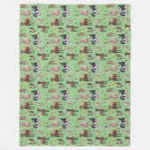 Boerderij Barnyard Animals Koeien Sheep Chickens F Fleece Deken (Voorkant)