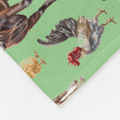 Boerderij Barnyard Animals Koeien Sheep Chickens F Fleece Deken (Hoek)