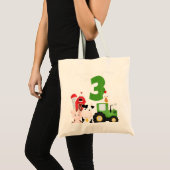 Boerderij Barnyard Animals Tractor 3e verjaardag 3 Tote Bag (Voorkant (product))