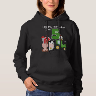 Boerderij Barnyard Animals Tractor 5 jaar Hoodie