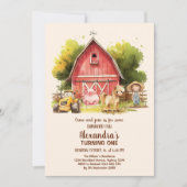 Boerderij Barnyard Animals Verjaardag Kaart (Voorkant)