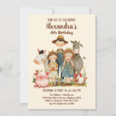 Boerderij Barnyard Animals Verjaardag Kaart (Voorkant)