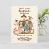 Boerderij Barnyard Animals Verjaardag Kaart (Staand voorkant)