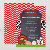 Boerderij Barnyard Baby Shower Uitnodigingen (Voorkant / Achterkant)