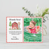 Boerderij/Barnyard Birthday Hartelijk dank voor uw Bedankkaart (Staand voorkant)