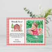 Boerderij/Barnyard Birthday Hartelijk dank voor uw Kaart (Staand voorkant)