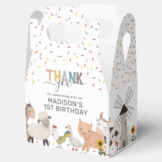 Boerderij Barnyard Birthday Party Bedankdoosjes (Geopend)