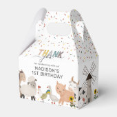 Boerderij Barnyard Birthday Party Bedankdoosjes (Voorkant Zijde)