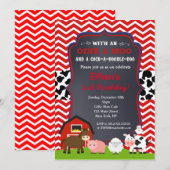 Boerderij Barnyard Birthday Party Kaart (Voorkant / Achterkant)