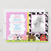 Boerderij Barnyard Birthday Party Kaart (Voorkant)