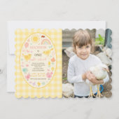 Boerderij Barnyard Chicken 1st Birthday Foto Kaart (Voorkant)