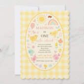 Boerderij Barnyard Chicken 1st Birthday Kaart (Voorkant)