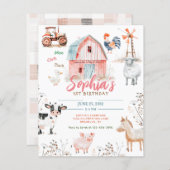 Boerderij Barnyard Dieren Kids Verjaardag (Voorkant / Achterkant)