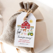 Boerderij Barnyard Dieren Verjaardagsgunsttag Cadeaulabel