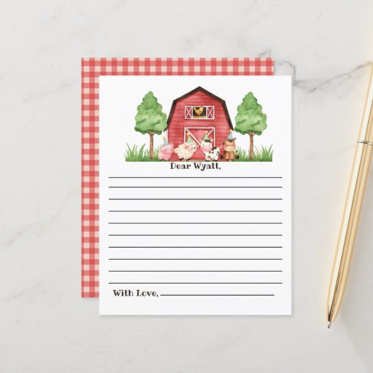 Boerderij Barnyard, eerste keer Capsule Kaart (Voorkant / Achterkant in situ)