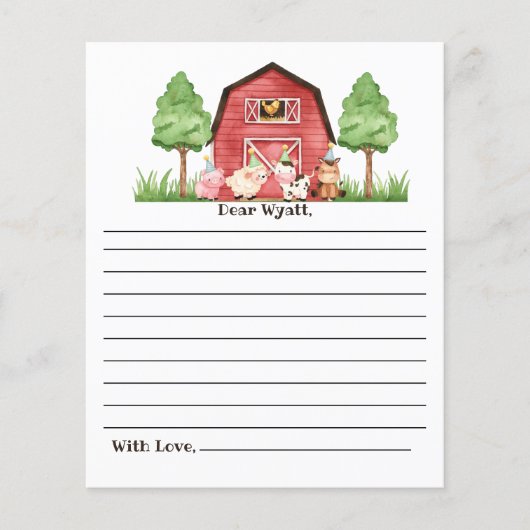 Boerderij Barnyard, eerste keer Capsule Kaart (Voorkant)