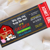 Boerderij Barnyard Entrance Ticket Pass Birthday Kaart