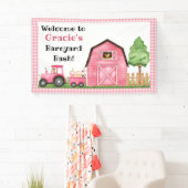 Boerderij / Barnyard Pink Birthday Banner (Insitu)