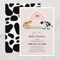 Boerderij Barnyard Roze Meisje Baby shower
