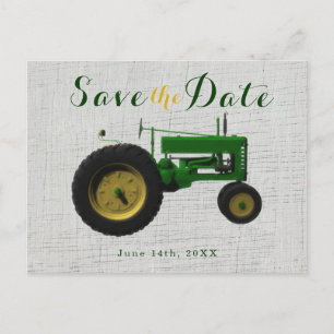 Boerderij Barnyard Tractor Save the Date Invitatio Aankondigingskaart