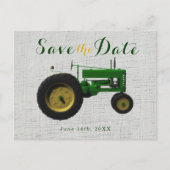 Boerderij Barnyard Tractor Save the Date Invitatio Aankondigingskaart (Voorkant)