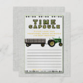 Boerderij Barnyard Tractor Time Capsule Baby showe (Voorkant / Achterkant)