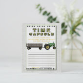 Boerderij Barnyard Tractor Time Capsule Baby showe (Staand voorkant)