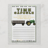 Boerderij Barnyard Tractor Time Capsule Baby showe (Voorkant)