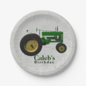 Boerderij Barnyard Tractor Verjaardagsfeest Custom Papieren Bordje (Voorkant)