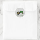 Boerderij Barnyard Tractor Verjaardagsfeestgunst C Ronde Sticker (Tas)