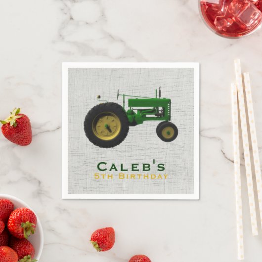 Boerderij Barnyard Tractor Verjaardagsfeestgunst C Servetten (Insitu)