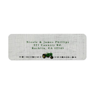 Boerderij Barnyard Tractor Verjaardagsfeestuitnodi Etiket