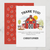 Boerderij Barnyard Verjaardag Bedankt Card (Voorkant / Achterkant)