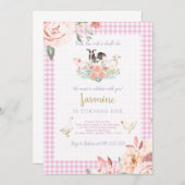 Boerderij Baryard Birthday Girl Uitnodiging (Voorkant / Achterkant)