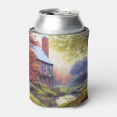 Boerderij/beek/bossen/schilderen Blikjeskoeler (Blikje Voorkant)