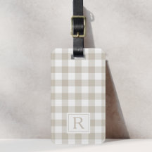 Boerderij Beige Buffalo Check Monogram