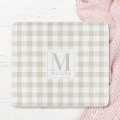 Boerderij Beige Buffalo Check Monogram Glas Snijplank