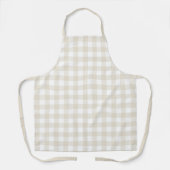 Boerderij Beige Buffalo geruite rustieke plaid Schort (Voorkant)