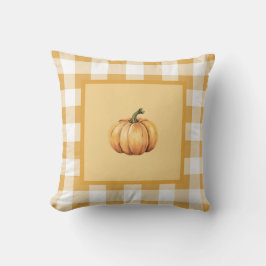 Boerderij Beige Geruite Pompoen Herfst Decoratie Kussen