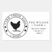 Boerderij Beste Sterren Ei Karton Adres Sticker (Voorkant)