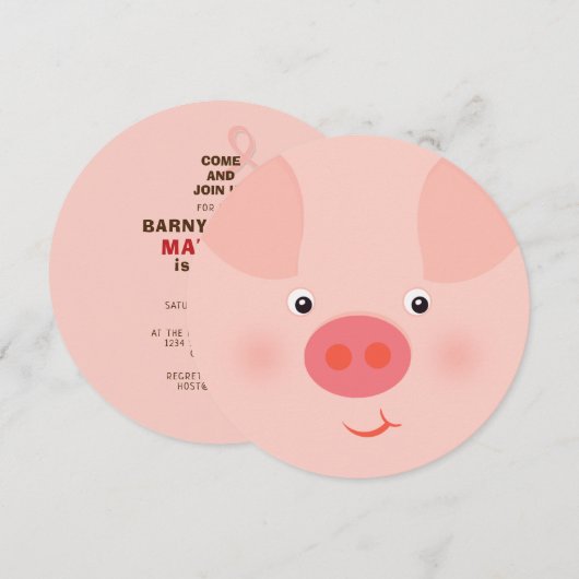 Boerderij Biggetje Kaart (Voorkant / Achterkant)