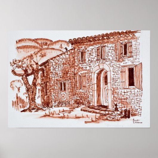 Boerderij bij Grasse | Provence, Frankrijk Poster (Voorkant)