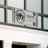 Boerderij biologische verse eieren kip grijs spandoek (Buitenkant Gebouw)